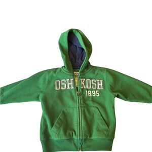 🍭OshKosh B'gosh Green Kids Fleece Hoodie 2T